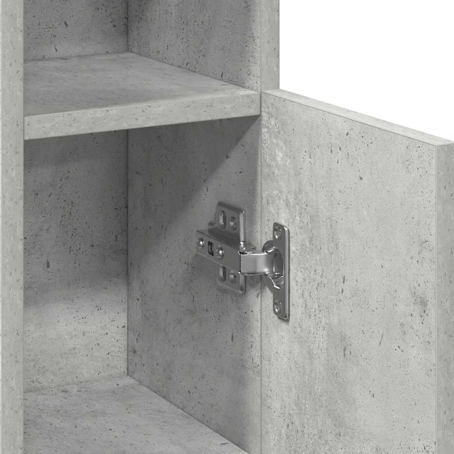 Meuble de salle de bain avec porte-rouleau gris béton - 10