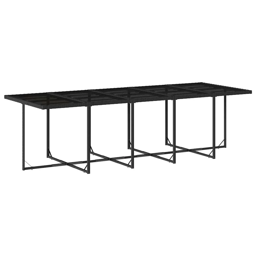 Ensemble à manger de jardin 11 pcs coussins noir résine tressée - 4