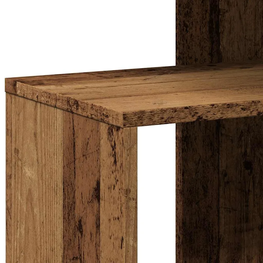 Table d'appoint vieux bois 36x30x56 cm bois d'ingénierie - 7