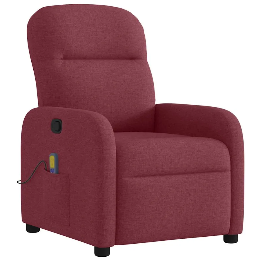 Fauteuil de massage inclinable Rouge bordeaux Tissu - 2