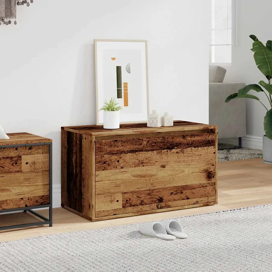 Banc d'entrée 80x40x45 cm vieux bois bois d'ingénierie - 3