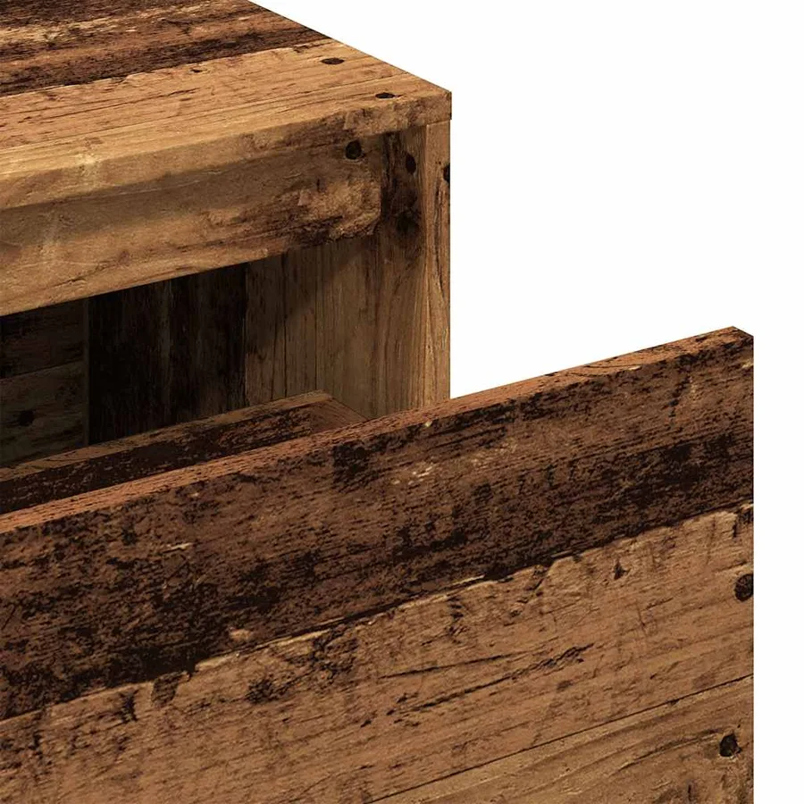 Banc d'entrée 80x40x45 cm vieux bois bois d'ingénierie - 8