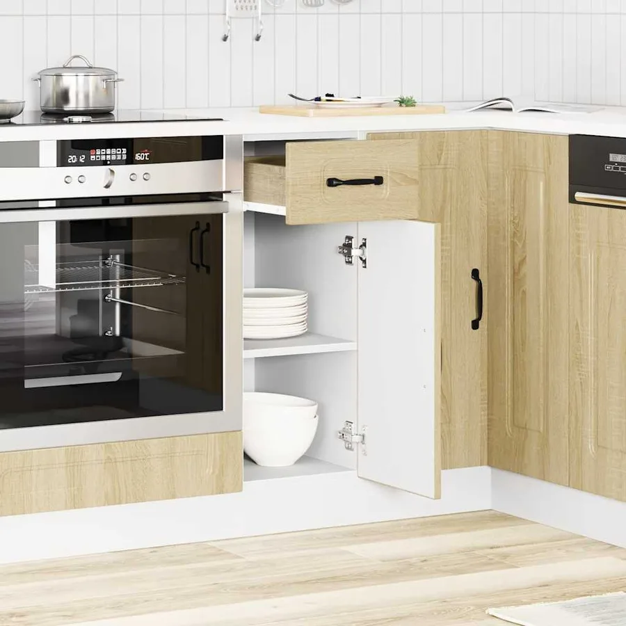 Armoire de cuisine Kalmar chêne sonoma bois d'ingénierie - 3