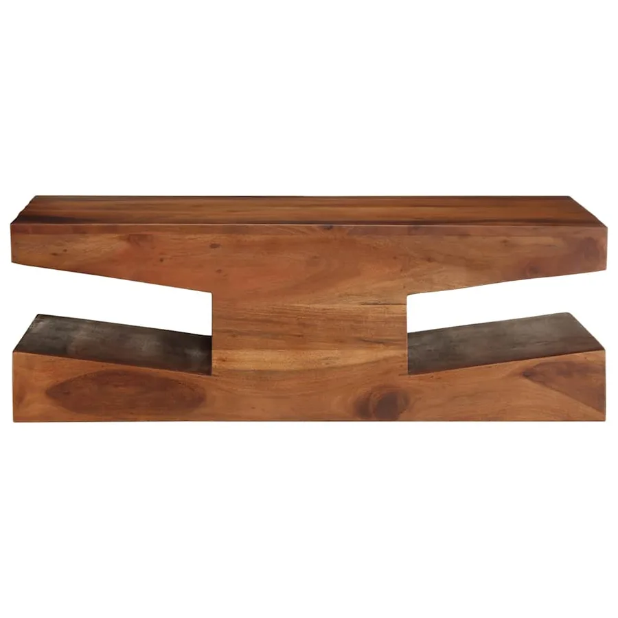 Table basse 90x60x30 cm bois massif d'acacia - 2