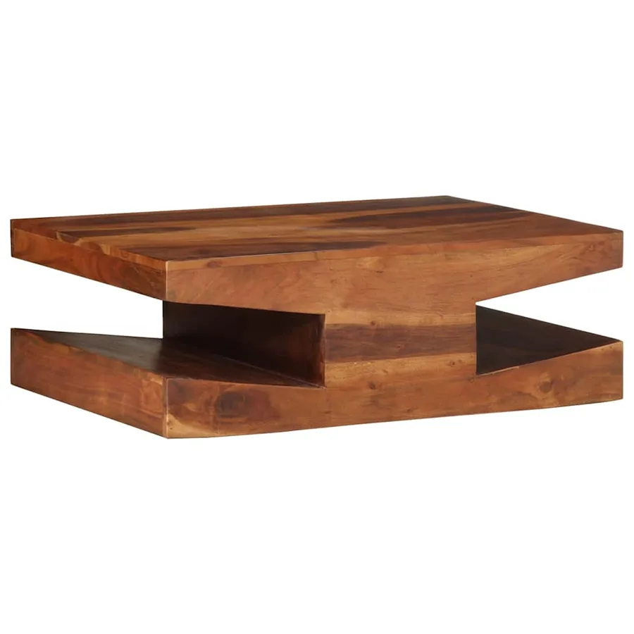 Table basse 90x60x30 cm bois massif d'acacia - 9