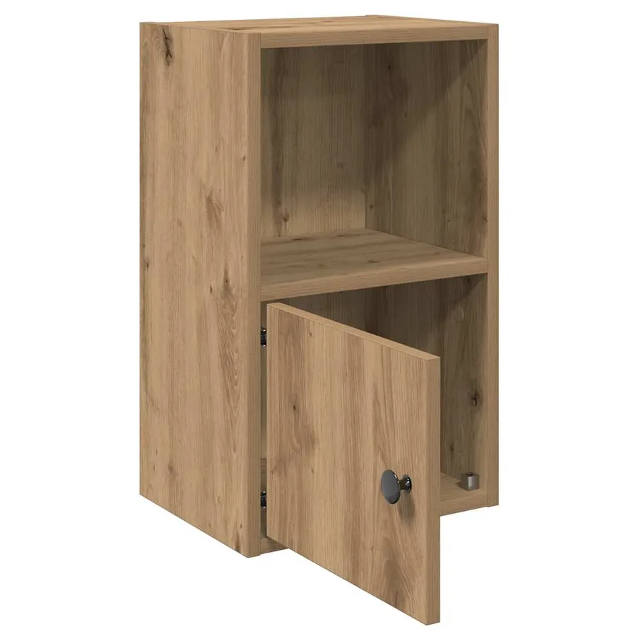 Bibliothèque chêne artisanal 31x24x52 cm bois d'ingénierie - 4