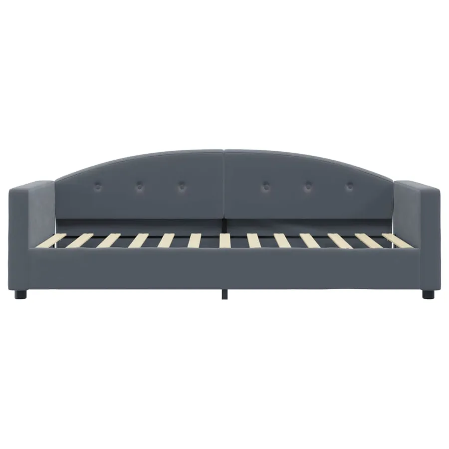 Lit de repos gris foncé 80x200 cm velours - 3