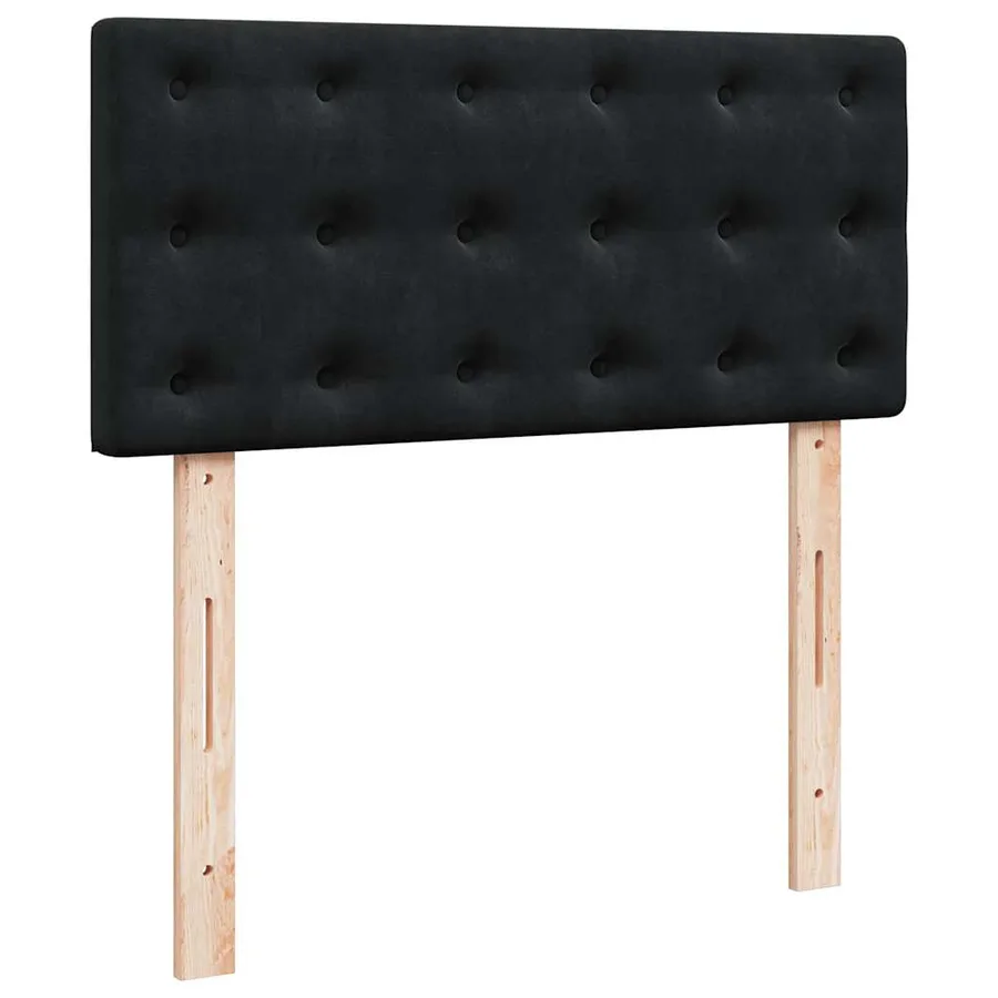 Lit ottoman avec matelas et LED noir 80x200cm velours - 10