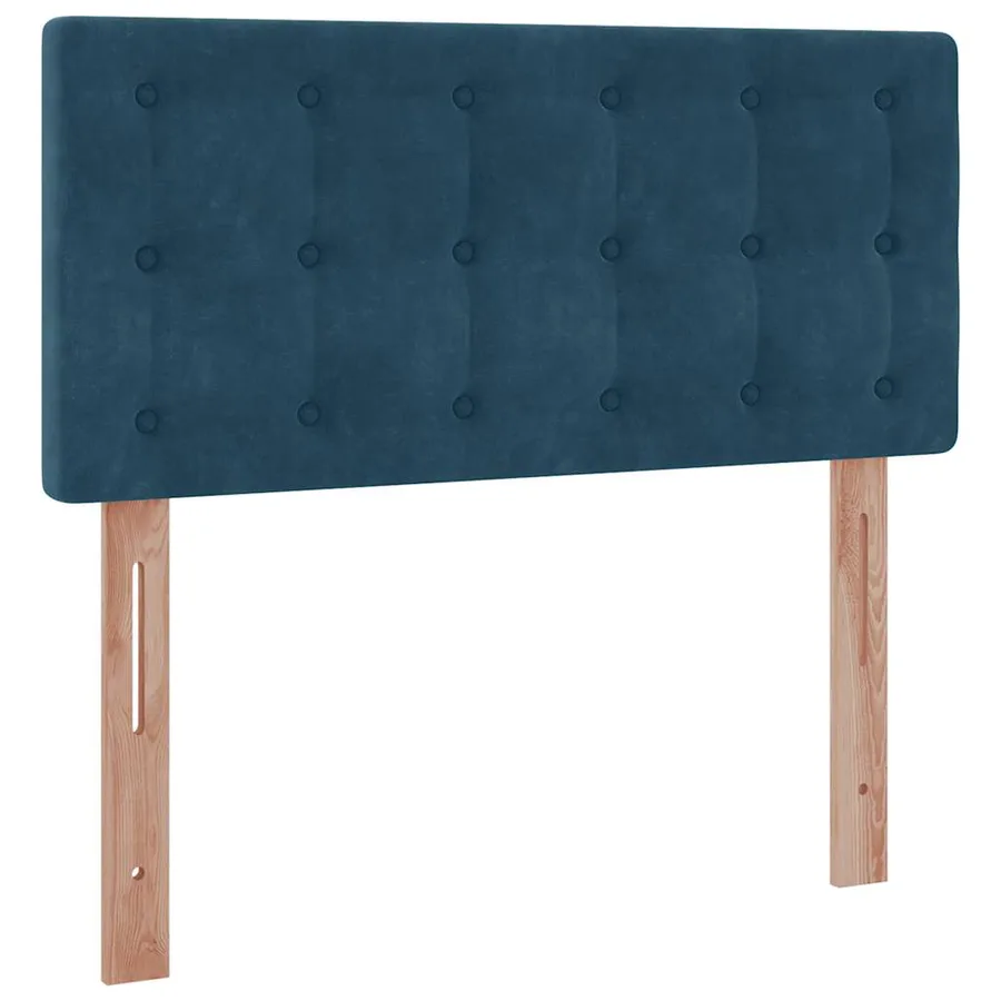 Lit ottoman avec matelas et LED bleu foncé 80x200cm velours - 9
