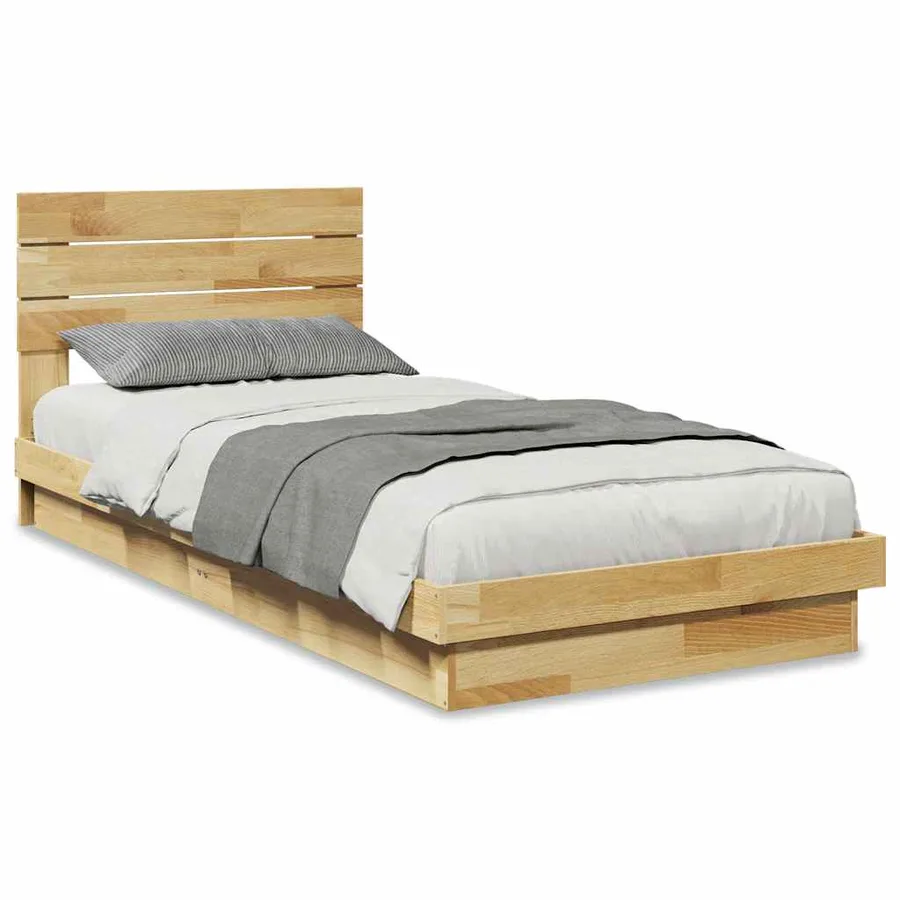 Cadre de lit avec tête de lit sans matelas 100x200 cm - 2