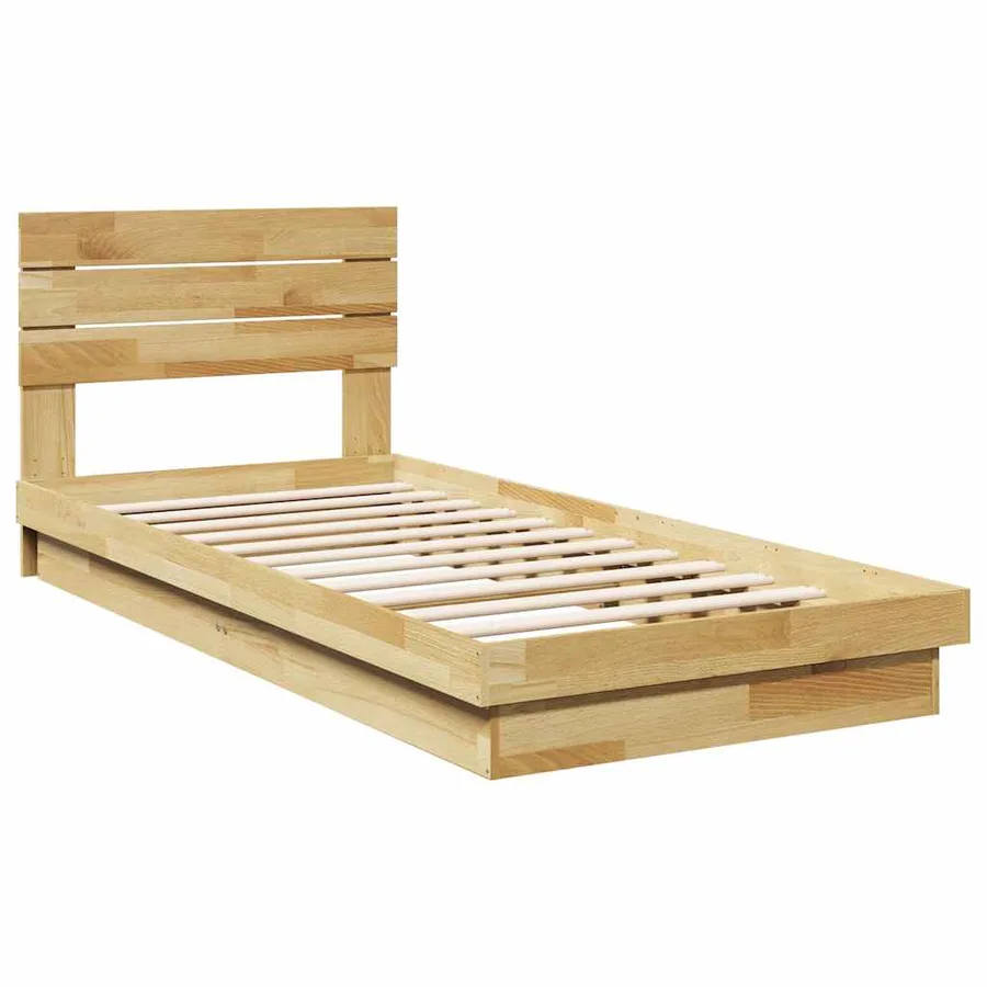 Cadre de lit avec tête de lit sans matelas 100x200 cm - 3