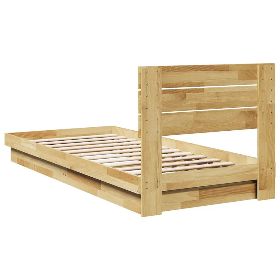 Cadre de lit avec tête de lit sans matelas 100x200 cm - 8