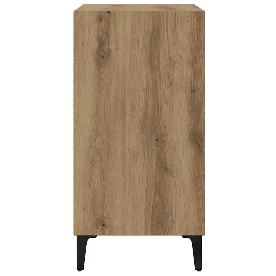 Buffet chêne artisanal 57x35x70 cm bois d'ingénierie - 6