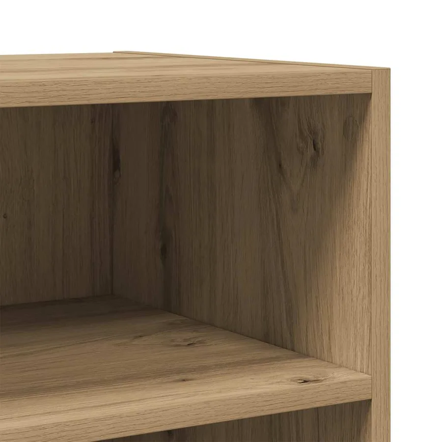 Buffet chêne artisanal 57x35x70 cm bois d'ingénierie - 7