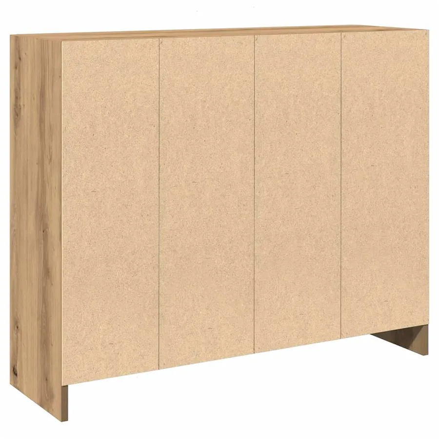 Buffet chêne artisanal 91x28x75 cm bois d'ingénierie - 6