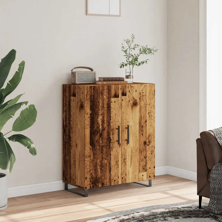 Buffet vieux bois 69,5x34x90 cm bois d'ingénierie - 3