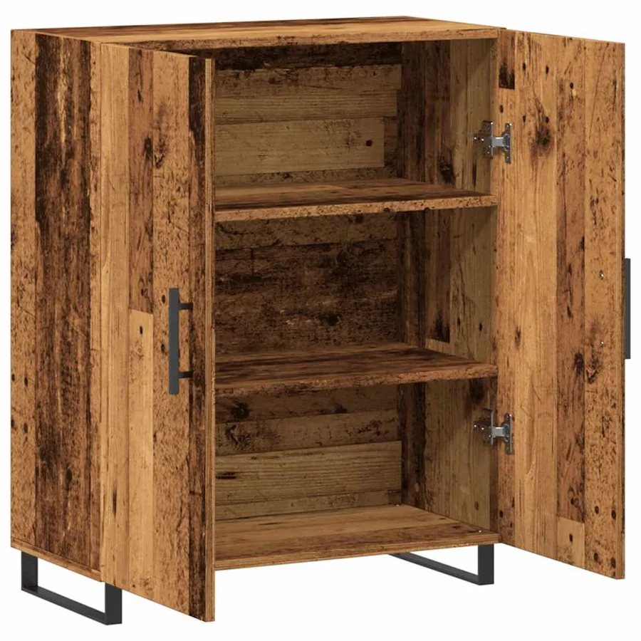 Buffet vieux bois 69,5x34x90 cm bois d'ingénierie - 7