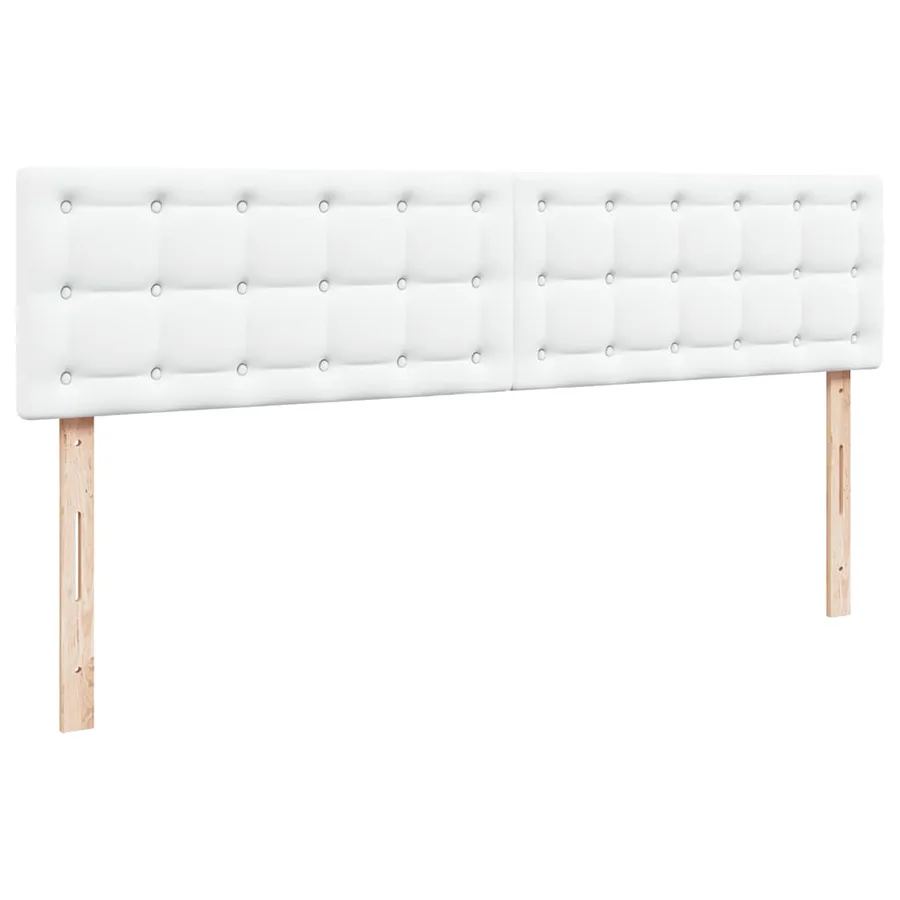 Cadre de lit ottoman avec matelas blanc 180x200 cm similicuir - 9
