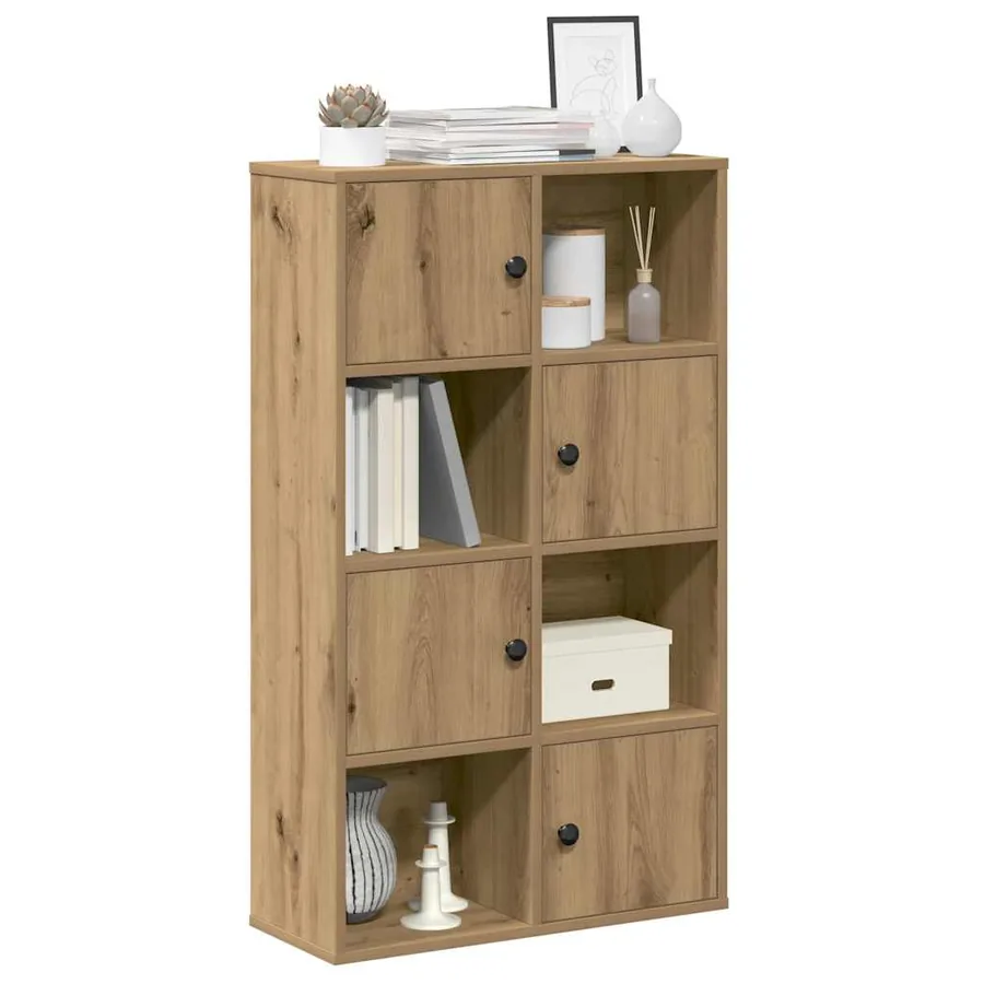 Bibliothèque chêne artisanal 60x24x101,5 cm bois d'ingénierie