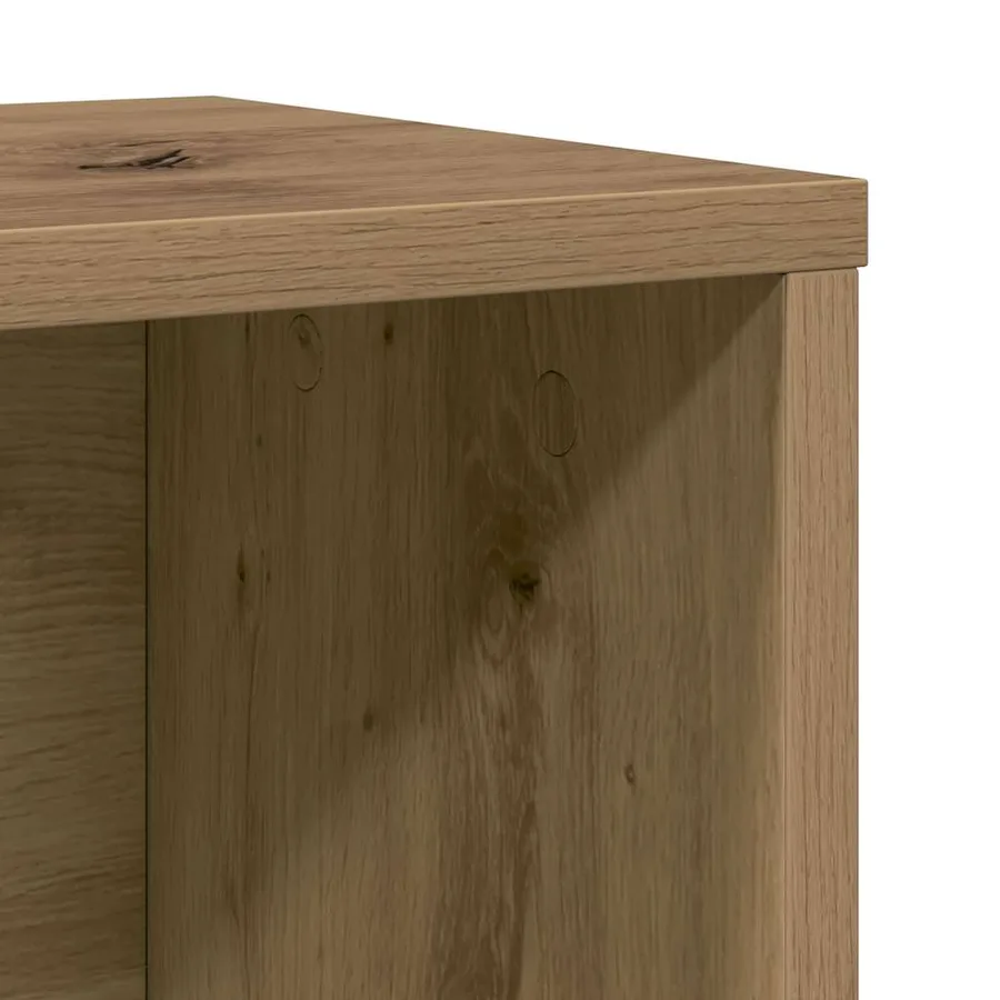 Bibliothèque chêne artisanal 60x24x101,5 cm bois d'ingénierie - 9