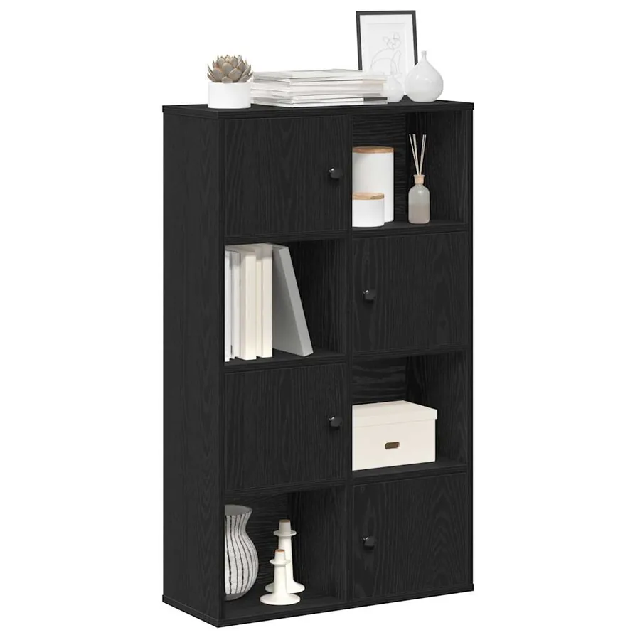 Bibliothèque chêne noir 60x24x101,5 cm bois d'ingénierie
