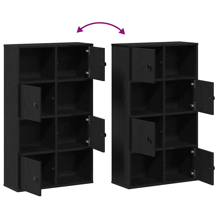 Bibliothèque chêne noir 60x24x101,5 cm bois d'ingénierie - 8