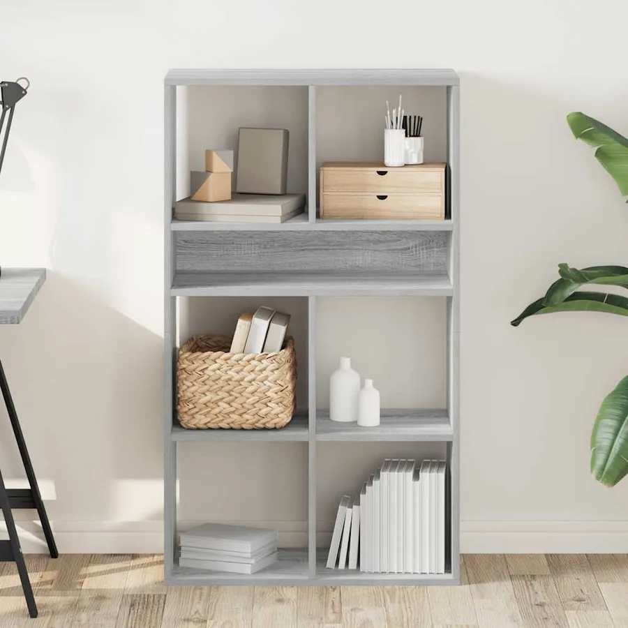 Bibliothèque sonoma gris 66x31x112 cm bois d'ingénierie - 3
