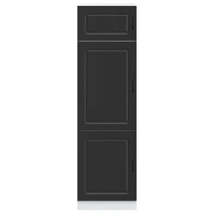 Armoire de cuisine Kalmar noir bois d'ingénierie - 3