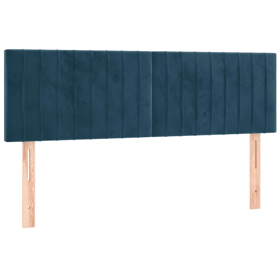 Sommier à lattes de lit et matelas Bleu foncé 140x190cm Velours - 6