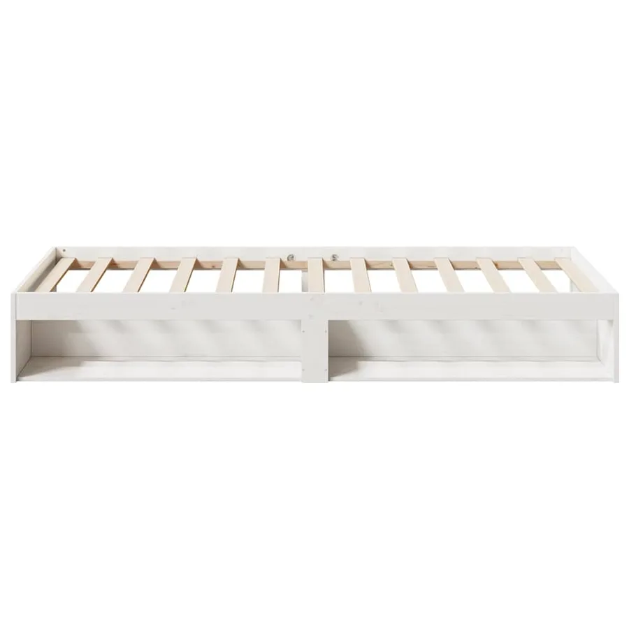 Lit de jour sans matelas blanc 90x200 cm bois de pin massif - 6