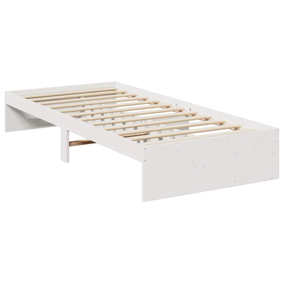 Lit de jour sans matelas blanc 90x200 cm bois de pin massif - 7