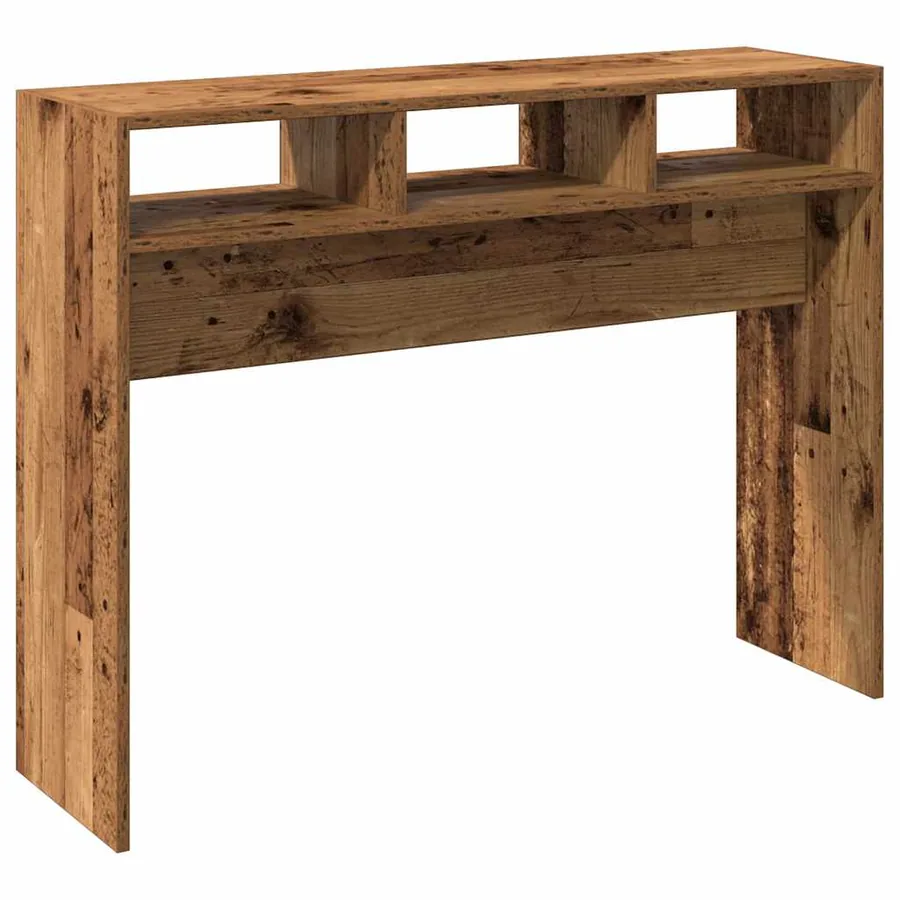 Table console vieux bois 105x30x80 cm bois d'ingénierie - 2