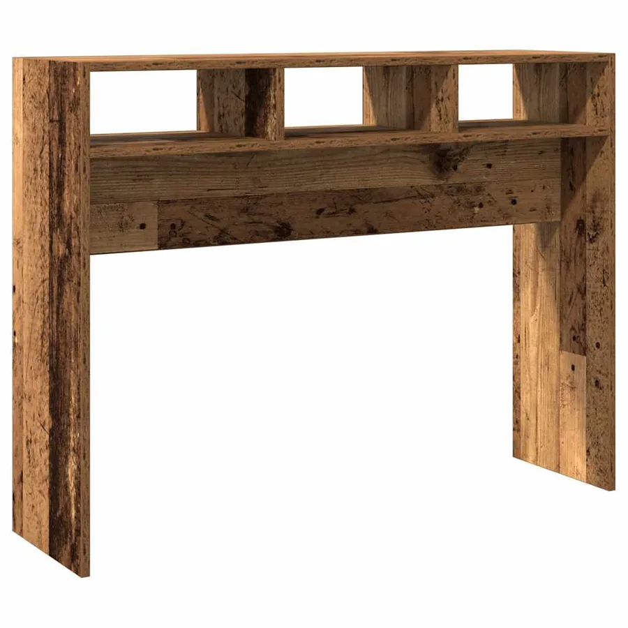 Table console vieux bois 105x30x80 cm bois d'ingénierie - 5