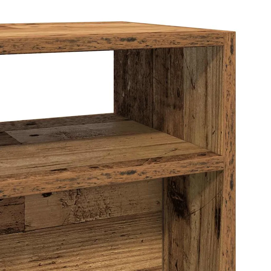 Table console vieux bois 105x30x80 cm bois d'ingénierie - 7