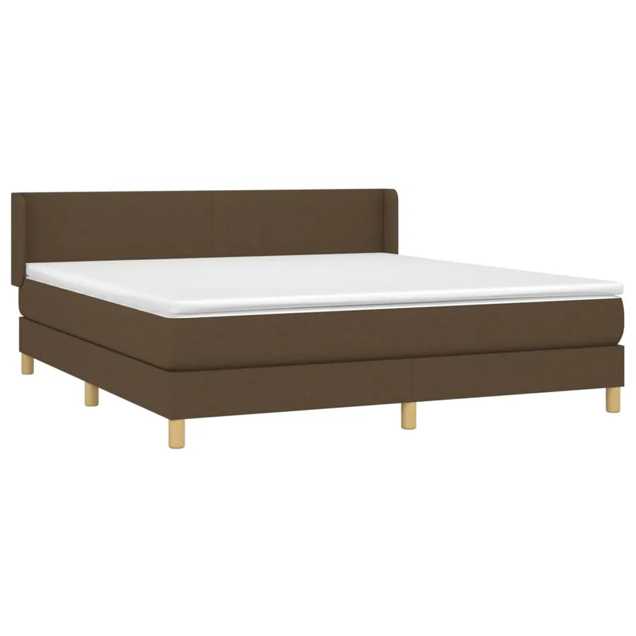 Sommier à lattes de lit avec matelas Marron foncé 180x200 cm - 3