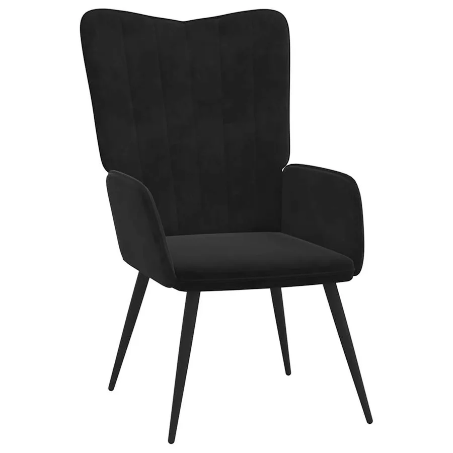 Chaise de relaxation Noir Velours - 2