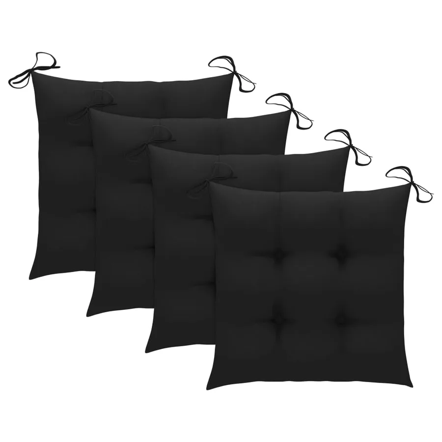 Ensemble à manger d'extérieur pliable 5pcs avec coussins Bambou - 8
