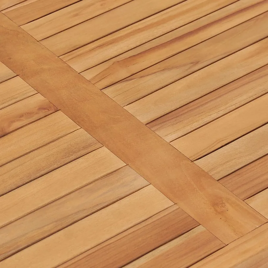 Ensemble de salle à manger de jardin 7 pièces 120 x 70 cm en bois de teck massif - 14