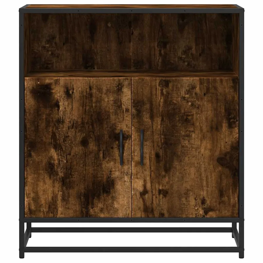 Buffet chêne fumé 68x35x76 cm bois d'ingénierie - 4