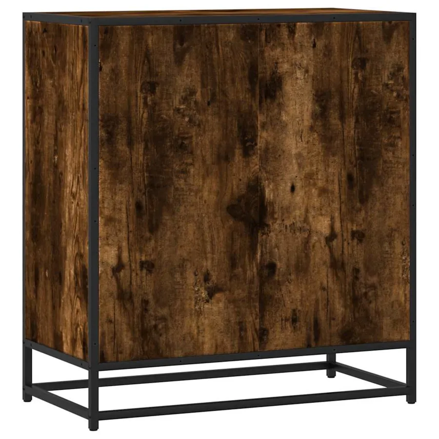 Buffet chêne fumé 68x35x76 cm bois d'ingénierie - 6