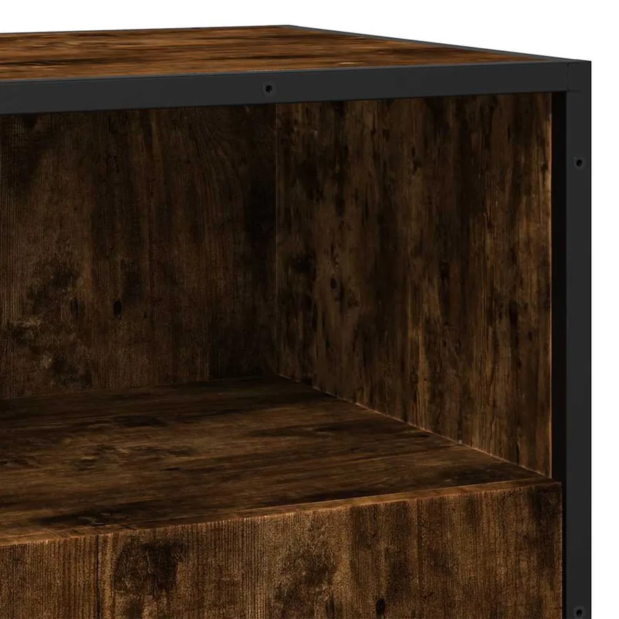Buffet chêne fumé 68x35x76 cm bois d'ingénierie - 8