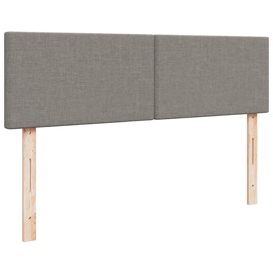 Cadre de lit ottoman avec matelas taupe 160x200 cm tissu - 9