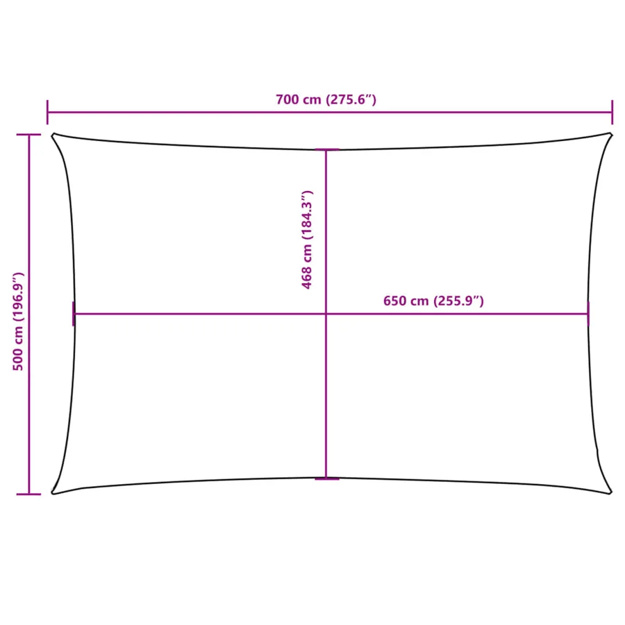 Voile de parasol tissu oxford rectangulaire 5x7 m rouge - 10