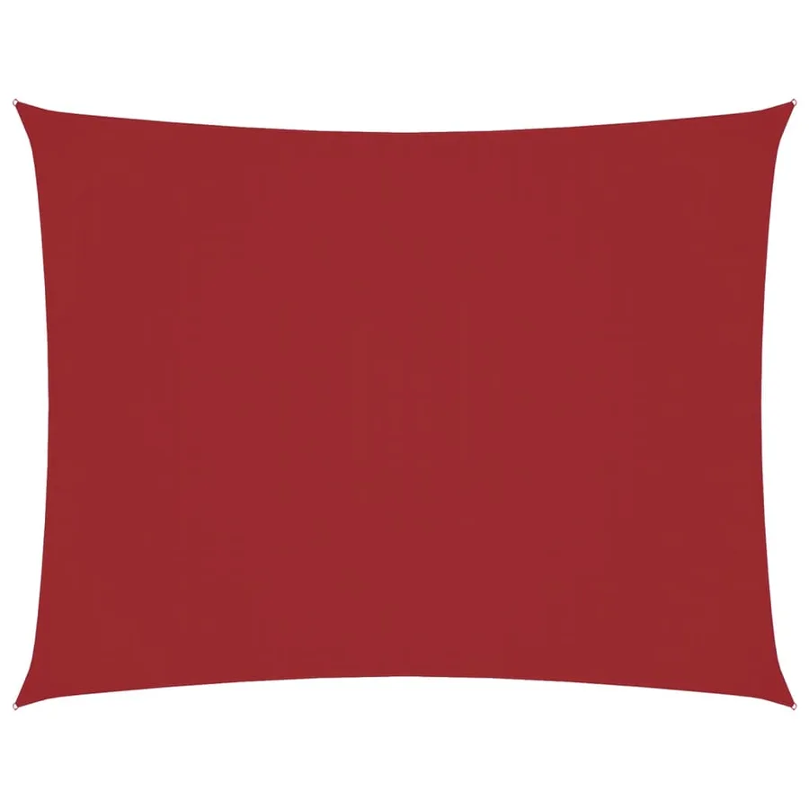 Voile de parasol tissu oxford rectangulaire 5x7 m rouge - 2
