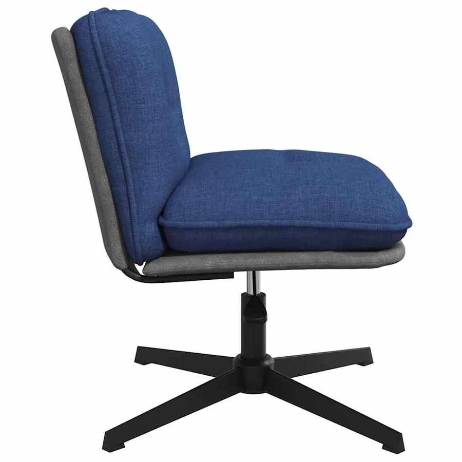 Chaise pivotante de bureau Bleu Tissu - 5