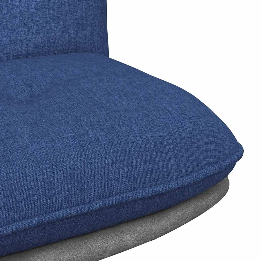 Chaise pivotante de bureau Bleu Tissu - 8