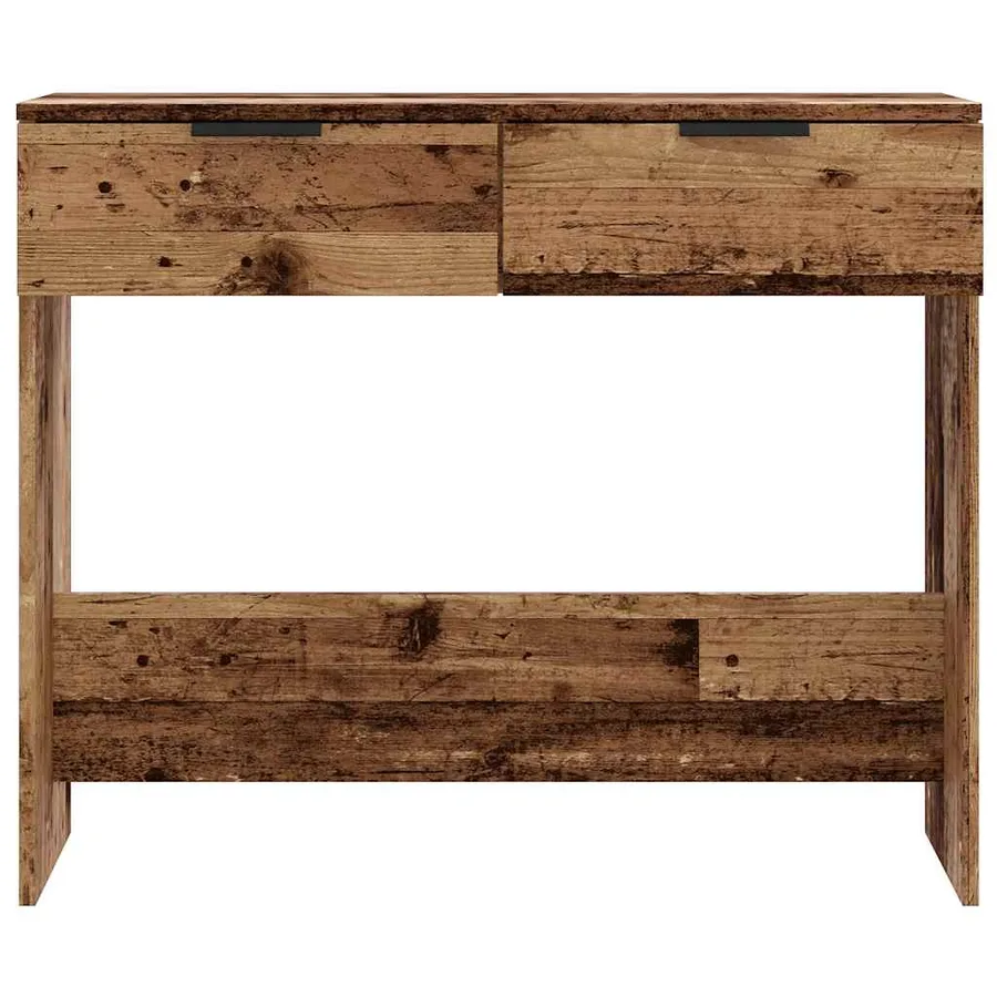 Table console vieux bois 90x36x75 cm bois d'ingénierie - 4