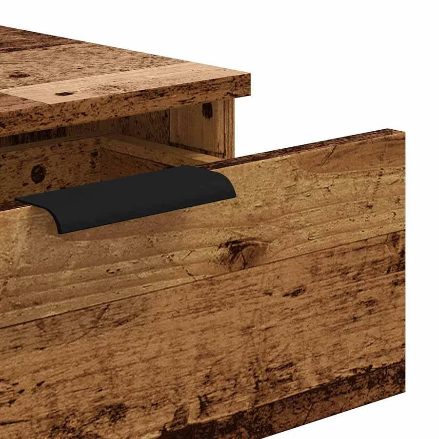 Table console vieux bois 90x36x75 cm bois d'ingénierie - 8