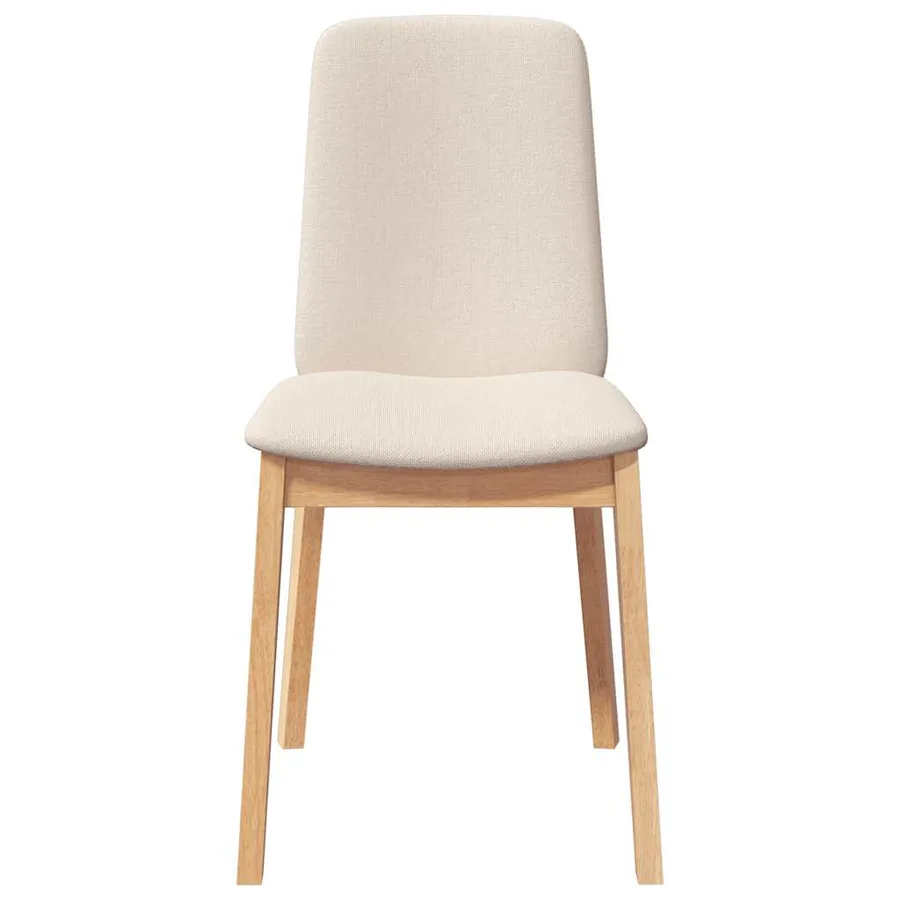 Chaises à manger coussins 2 pcs bois massif caoutchouc - 5