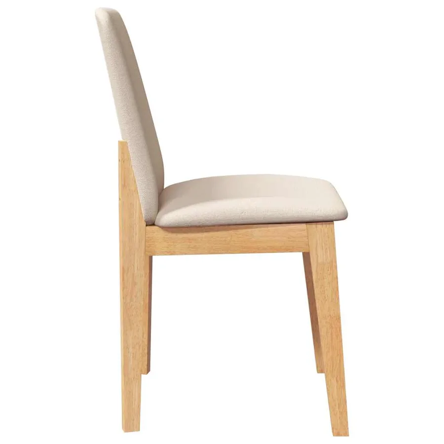 Chaises à manger coussins 2 pcs bois massif caoutchouc - 6